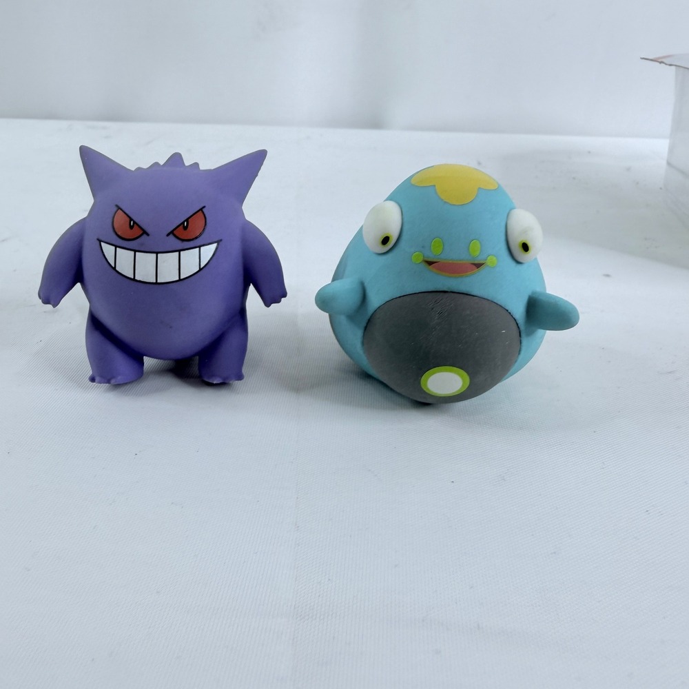 Pokemon Gengar and Bellibolt Eraser Set Purple Blue Collectible Figures K23